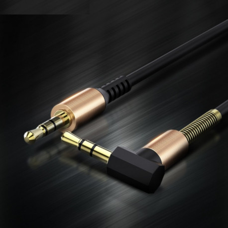 Cable Jack/Jack Accordéon pour Smartphone Voiture Musique Audio Double Jack Male 3.5 mm Universel OR