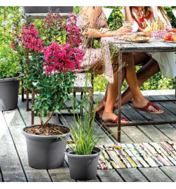 DEROMA Pot de fleurs rond...
