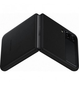 Coque en cuir Z Flip3 Noir