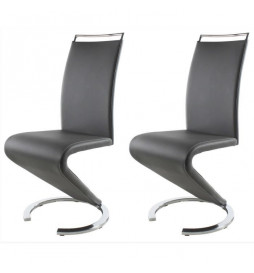 SIDNEY Lot de 2 chaises de...