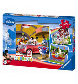 MICKEY MOUSE Puzzles 3x49...