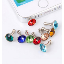 Lot x5 Cache Prise Jack Diamant pour Smartphone Tablette Anti-Poussiere 3.5 Bijou Bouchon Universel