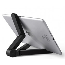 Support Bureau Pliable pour Smartphone & Tablette Compact Universel (NOIR)