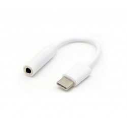 Adaptateur Fil Type C/Jack pour Smartphone Audio USB-C Ecouteurs Chargeur Casque (BLANC)
