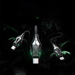 Cable Chargeur Ultra Rapide 1m Type C Cobra pour Smartphone Android Very Fast Charge 5A (NOIR)