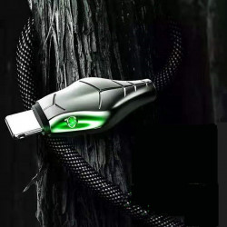 Cable Chargeur Ultra Rapide 1m Type C Cobra pour Smartphone Android Very Fast Charge 5A (NOIR)