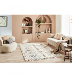 Tapis shaggy Delya - Creme...
