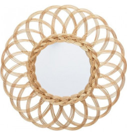 Miroir Rotin Fleur - Ø50 cm...