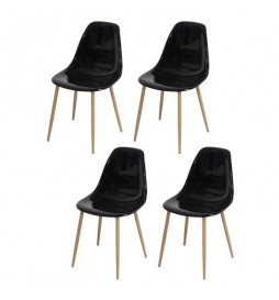 Lot de 4 chaises cristal...