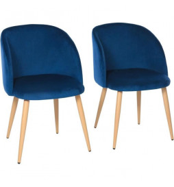 Lot de 2 chaises en velours...