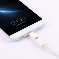 Adaptateur Micro USB/Type C pour Smartphone & Tablette Convertisseur Blanc