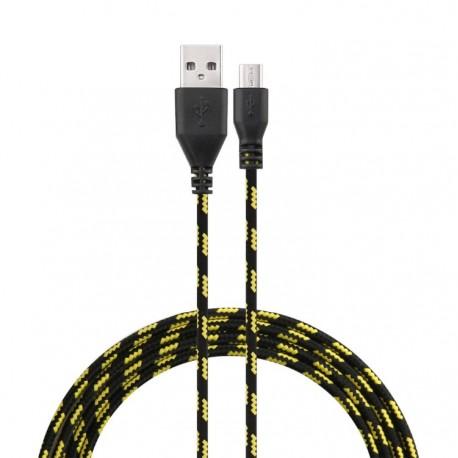 Cable Tressé 3m Universel Chargeur Connecteur Micro USB Tissu Tissé Lacet Fil Nylon