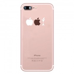 Coque Silicone IPHONE 6/6S Trognon de Pomme Fun APPLE Mange Pomme Musique Transparente Protection Gel Souple