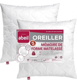 ABEIL Lot de 2 Oreillers a...
