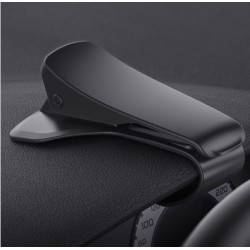 Support Voiture Tableau de Bord pour Smartphone Pince Réglable Noir Universel Adaptable
