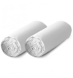 Draps housse 140x190 Blanc