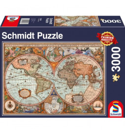Puzzle Mappemonde antique,...