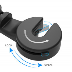Supports Voiture Appuie Tête x2 pour Smartphone Tablette Magnétique Arrière Enfant Aimant Universel 360 Rotatif Pack de 2
