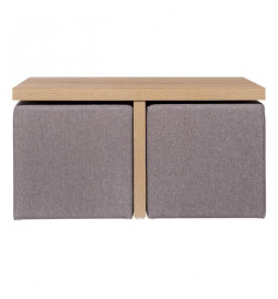 Set Table basse et 4 poufs...