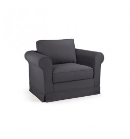 ROY Fauteuil tissu Gris...