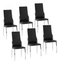 Lot de 6 chaises - Simili...