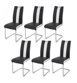 Lot de 6 chaises - Simili...
