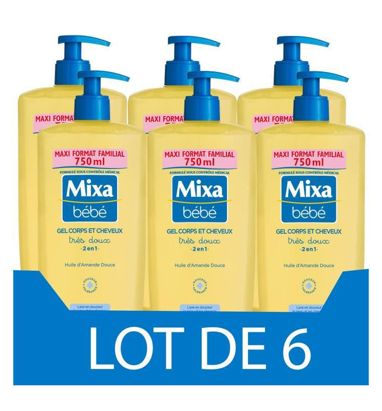 MIXA BÉBÉ SHAMPOING - FORMAT MAXI - DOUX - ADULTES - BÉBÉS - NON