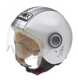 NOX Casque Jet N210 Blanc Gris