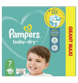 PAMPERS Baby-Dry Taille 7 -...