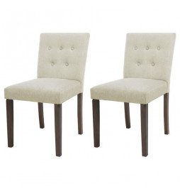 Lot de 2 Chaises en tissu...