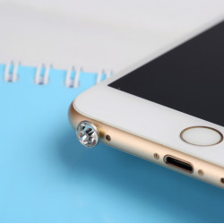 Lot x5 Cache Prise Jack Diamant pour Smartphone Tablette Anti-Poussiere 3.5 Bijou Bouchon Universel