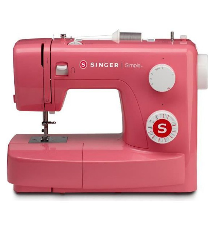 SINGER Machine a coudre SIMPLE 3223 70W 23 points Rouge