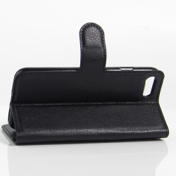 Coque Portefeuille pour "IPHONE 7" APPLE Simili-cuir Rabat Protection (NOIR)
