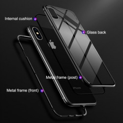 Coque Verre Trempé IPHONE 7 APPLE Magnetique Transparente Protection Integrale