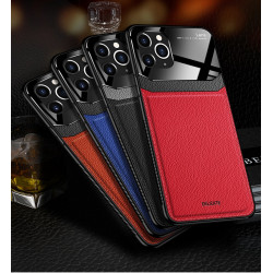 Coque Effet Cuir pour "IPHONE 11" APPLE  Plexiglass Protection