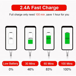 Cable Fast Charge Flexible pour IPHONE Lightning APPLE Recharge Rapide Chargeur Universel