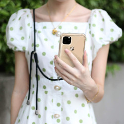 Coque avec Cordon pour "IPHONE 11 Pro Max" APPLE Silicone Airbags Transparente