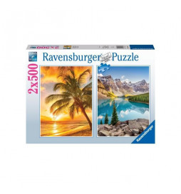 Puzzle 2x500 pieces - Plage...