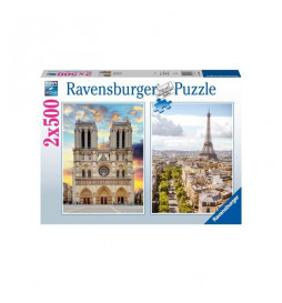 Puzzle 2x500 pieces - En...