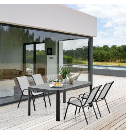 Lot de 4 fauteuils - Acier...