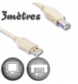 Câble USB 2.0 A mâle / Type...