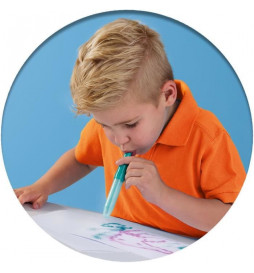 Blow airbrush pens