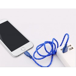 Cable Tressé 3m Universel Chargeur Connecteur Micro USB Tissu Tissé Lacet Fil Nylon