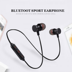 Ecouteurs Bluetooth Metal avec Telecommande pour Smartphone Sans Fil Bouton Son Kit Main Libre INTRA-AURICULAIRE Universel