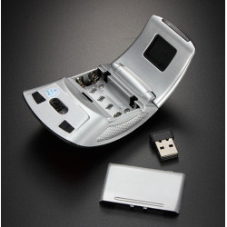 Souris Pliable Sans Fil pour PC USB Universelle Capteur Optique 3 Boutons Ordinateur