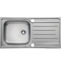 Evier en inox 1 grande cuve...