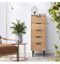 Commode haute 5 tiroirs -...