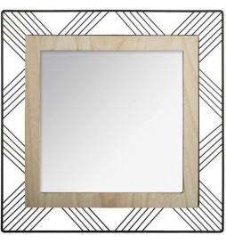 Miroir carré en métal MDF...
