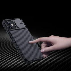 Coque Protection Cameras pour "IPHONE 12" APPLE Coulissant Cache (NOIR)
