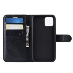 Coque Portefeuille pour "IPHONE 11" APPLE Simili-cuir Rabat Protection (NOIR)